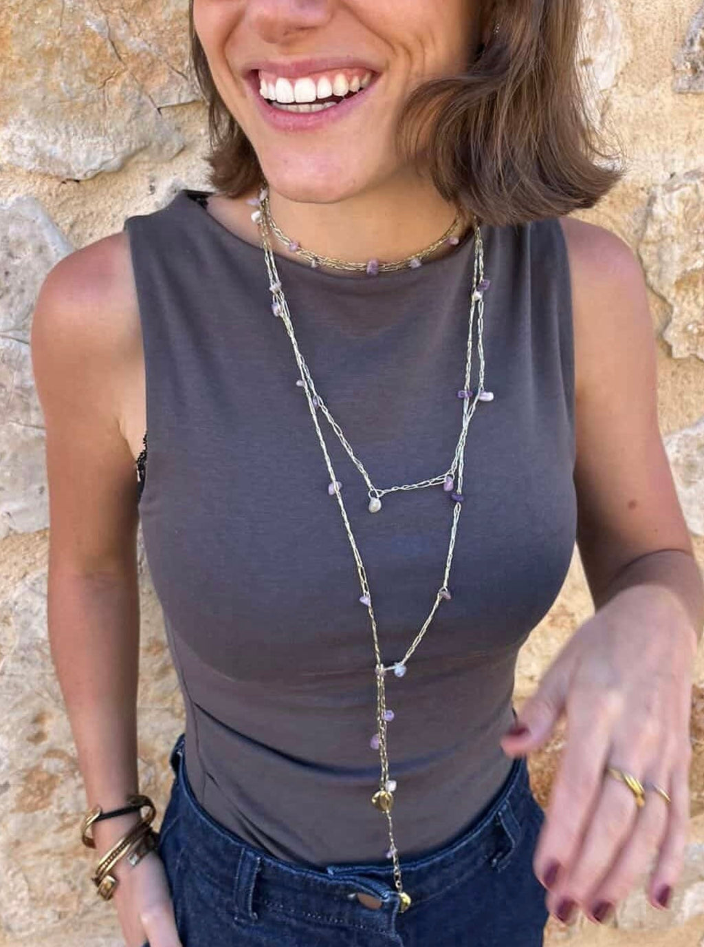 Collar Multiposición Morado