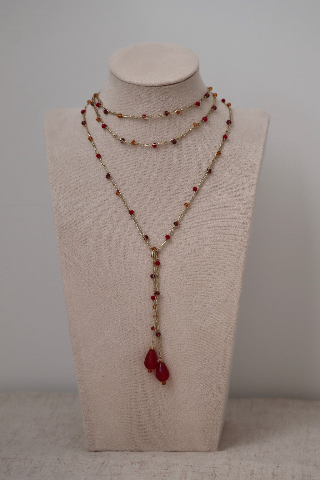 Collar Lágrima Rojo