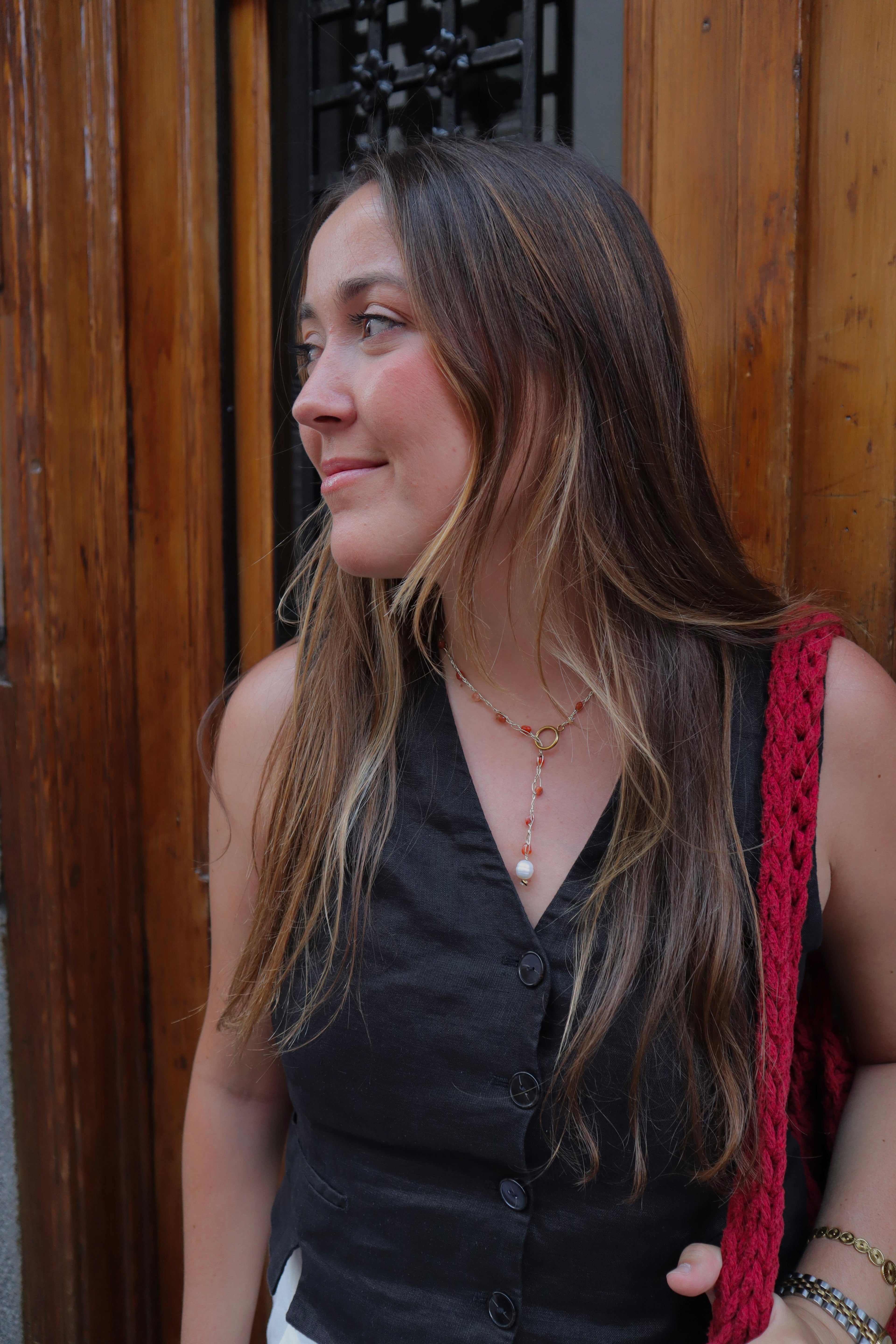 Collar Perla Rojo