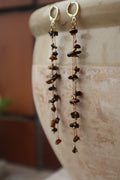 Pendientes Piedras Marrones
